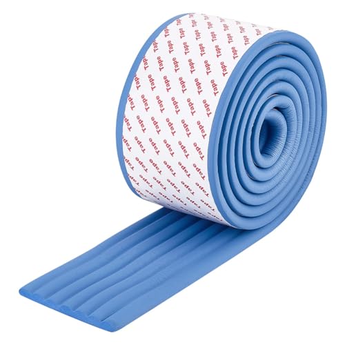 OLYCRAFT Blue Bunk Bed Ladder Pads, Soft Ladder Pads with Strong Adhesive, 2m/2.2 Yards Long, 80mm/3.15" Wide, 8mm Thick, Synthetic Rubber Material - color: Blue
