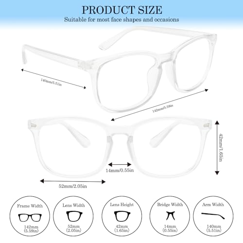 Blue Light Glasses Woman Blue Light Blocking Glasses Mens Blue Light Glasses for Girls Computer Gaming - color: Transparency, size: 1pc