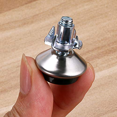 OwnMy M6 Adjustable Swivel Leveling Feet 12 PCS Heavy Duty Furniture Table Legs Swivel Leveler Feets with T-Nut, Swivel Heavy Duty Leveling Legs for Workbench, DIY Projects