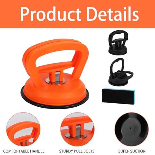 3-Pack Suction Cup Dent Puller Kit – Upgraded Dent Remover Tool Set for Car Dent Repair, Screen, Glass, Tile, Heavy Object Lifting – Paintless Dent Repair Tool for Vehicle Bodywork