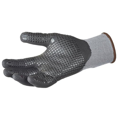 J. J. Keller SAFEGEAR Nitrile Micro-Foam Dotted Gloves – 3 Pairs, Oil-Repellent, Touchscreen, ANSI/ISEA Compliant - size: Small