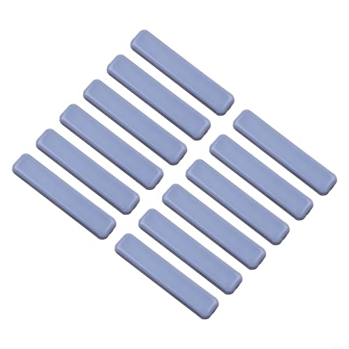 12-Pack Heavy Duty Furniture Sliders Gliders, 15x75mm PTFE Floor Protectors for Smooth Silent Moving, Wear-Resistant Movers to Prevent Scratches on Hardwood Tile Carpet and Protect