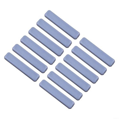 12-Pack Heavy Duty Furniture Sliders Gliders, 15x75mm PTFE Floor Protectors for Smooth Silent Moving, Wear-Resistant Movers to Prevent Scratches on Hardwood Tile Carpet and Protect