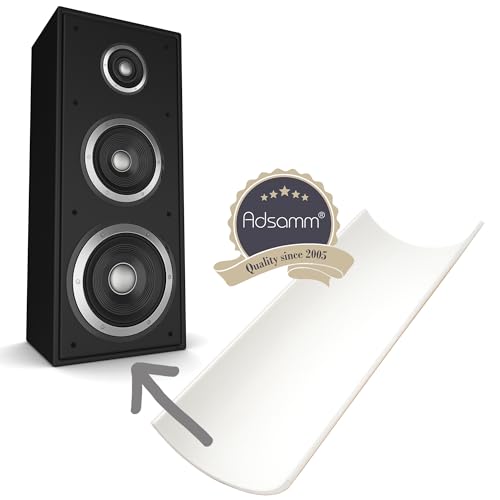 Adsamm® / 8 x self-Adhesive Anti-Slip Pads/White/Ø 1.97 in (Ø 50 mm) / Round/Stick-on Non-Slip EPDM Rubber Pads/Furniture Protective Pads