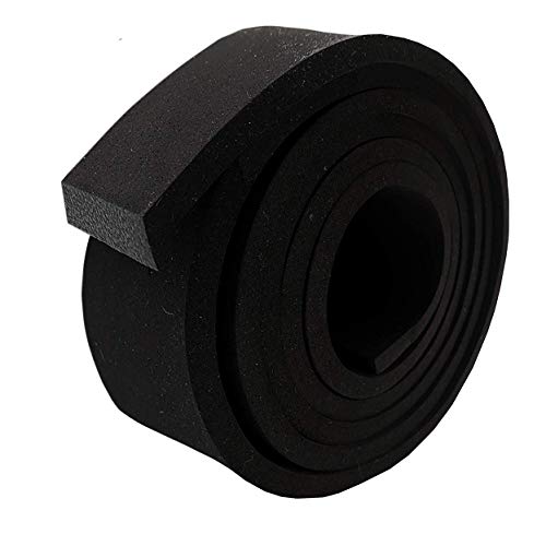 Neoprene Foam Strip Roll by Dualplex, 1" Wide x 10' Long x 1/4" Thick, Weather Seal High Density Stripping Non Adhesive – Weather Strip Roll Insulation Foam Strips - 10 Feet Long - size: 1" Wide x 10' Long x 1/4" Thick