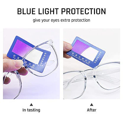 TOREGE Eye Protection Glasses,Fashionable Safety Glasses With Clear No Fog Lenses,Great Safety Goggles For Men&Women(Transparent White&Clear Lens) - color: Transparent White&clear Lens