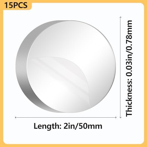 15PCS Double Sided Gel Tape Strong Double Sided Mounting Tape,Removable Clear Sticky Pads Heavy Duty Adhesive Gel Pads for Home and Office - size: 15pcs