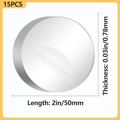 15PCS Double Sided Gel Tape Strong Double Sided Mounting Tape,Removable Clear Sticky Pads Heavy Duty Adhesive Gel Pads for Home and Office - size: 15Pcs