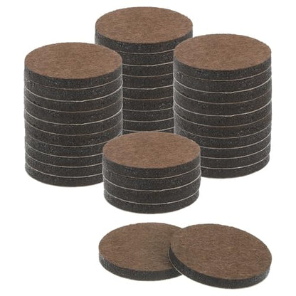 uxcell Furniture Pads, 36Pcs 1.75" - Round Self Adhesive Felt Furniture Pads, Floor Protectors for Furniture Feet Chairs Legs Hardwood Floors (Brown) - size: 1.75"