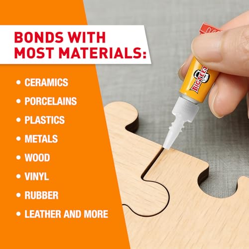 BIGTEETH Super Glue Liquid - 6pcs 0.035oz with Box Strong Clear Super Glue for Home and Office Quick Repairs,All Purpose Adhesive for Ceramics,Porcelains,Plastics,Metals,Wood,Vinyl,Rubber - color: 6pcs 0.035oz(1g)with box