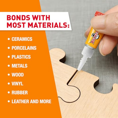 BIGTEETH Super Glue Liquid - 6pcs 0.035oz with Box Strong Clear Super Glue for Home and Office Quick Repairs,All Purpose Adhesive for Ceramics,Porcelains,Plastics,Metals,Wood,Vinyl,Rubber - color: 6pcs 0.035oz(1g)with box
