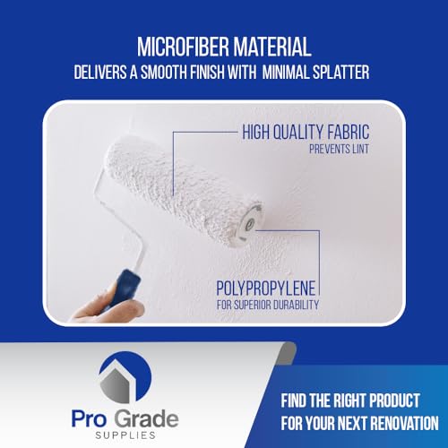 Pro Grade Paint Roller Kit, Brush & Roller,10 Piece Set, Wall Painting Naps for Professionals & Homeowners - All Paints & Stains, Washable, Reusable, Easy to Clean, Superior Absorbency. - size: 10 Piece Set