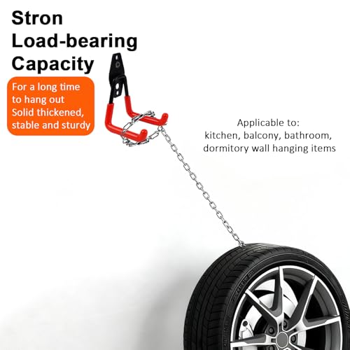 Heavy Duty Garage Storage Hooks, Utility Steel Garage Tool Organizer Wall Mount for Hanging Power and Garden Tools Ladders Hoses Bikes Ropes & Bulk Items