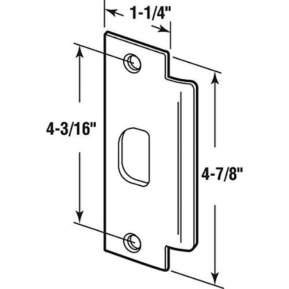 Prime-Line U 9428 Commercial ASA Door Strike, Brass Plated Steel (Single Pack), U 9428
