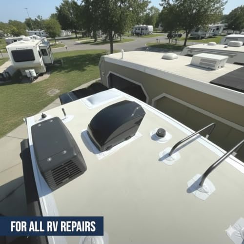 EternaBond RoofSeal White 4" x25' MicroSealant UV Stable RV Roof Seal Repair Tape | 35 mil Total Thickness - EB-RW040-50R - One-Step Durable, Waterproof and Airtight Sealant - color: White, size: 4" x 25'