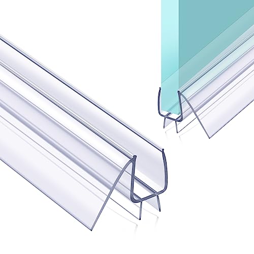 POZIA Shower Door Bottom Seal Frameless Glass Shower Door Seal Strip Clear Vinyl Durable Stop Shower Leaks and Create a Water Barrier Ultra Clear (1PACK-1/4in) - style: 1PACK-1/4in