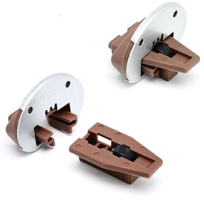 Surf turtle 3 Pack Drawer Slide Track Guide Glide, Compatible with Kenlin Rite-Trak 2 Model 168 Replacement Track, Center Mount Drawer Parts for Dresser, Hutch, Nightstand - style: 3 Pack/With Metal Brackets