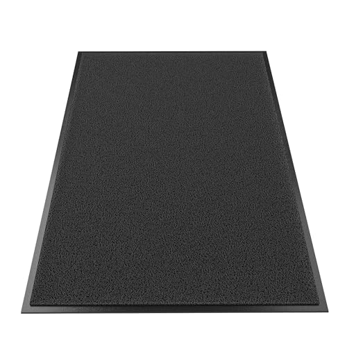 Front Door Mat Outside Entrance, 72" x 48" Doormat Outdoor Indoor Entrance, Non Slip Indoor Mats for Entryway, Heavy Duty Waterproof Low Profile Welcome Mat for Entry, Patio, High Traffic Areas - color: Black Mesh, size: 72" x 48"