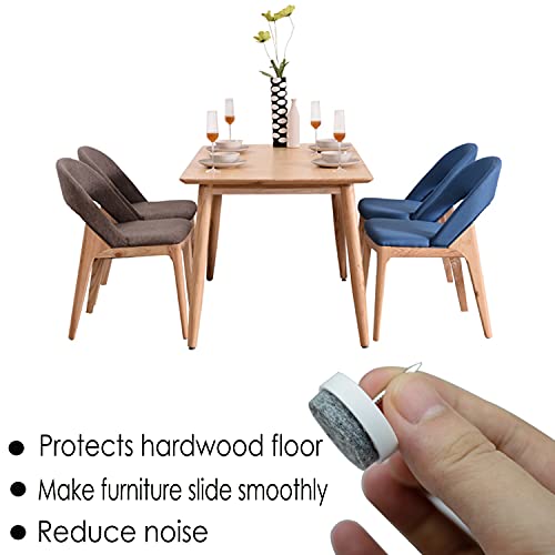 Round Heavy Duty Nail-on Felt Pad for Furniture Chair Table Leg Feet Floor Protectors Slide Smoothly (White 28mm (40 pcs)) - color: White 28mm (40 Pcs)