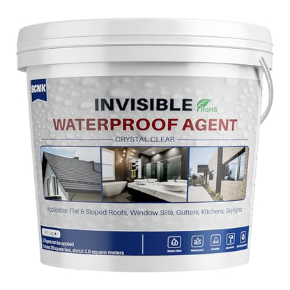 2000g Transparent Waterproof Coating Agent, Clear Waterproof Sealant Repair Leak for Roof, Bathroom, Indoor and Outdoor Water Proof Coating Sealant - size: 2000g