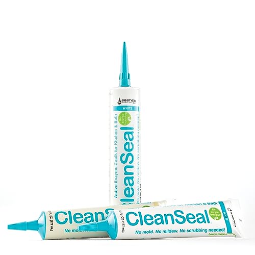 Clean Seal Active Enzyme Caulk, Kitchen & Bath, White, 6oz. (Pack 1)
