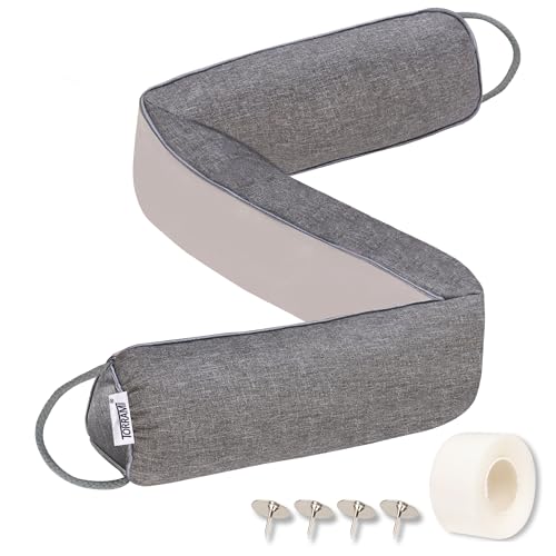 TORRAMI 36" Door Draft Stopper for Bottom of Doors, Seal Blocks Hot Air, Noise, Bugs, Keeps Cold AC in, Easy Install Gap Filler Draft Stoppers,Gray - color: Gray, size: 36 inch