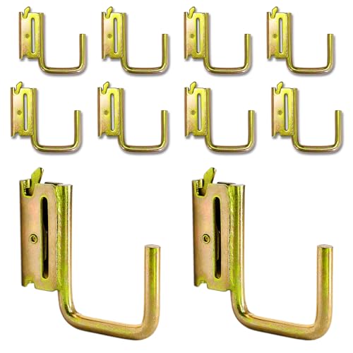 10 Pack 2" E Track J Hooks Heavy Duty Galvanized Steel E-Track Tie Down Accessories for Box Truck, Enclosed Trailer, Garage, Vans, Warehouse, Workshop - color: 2" (10 Pack)
