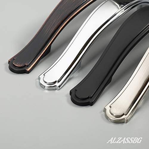 Alzassbg 10 Pack Brushed Satin Nickel Cabinet Pulls, 3 Inch(76mm) Hole Centers Cabinet Handles Arch Kitchen Hardware for Cabinets and Drawer AL3028SN - color: Traditional Handles - Brushed Satin Nickel, size: 3" Hole Center