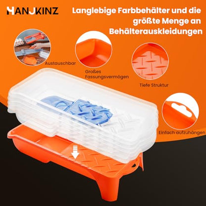 Paint Roller kit, 2 Inch 15 Pack Small Paint Roller Kit with Microfiber Paint Roller Covers, Paint Tray, Paint Tray Liner, Mini Paint Roller for Painting Corners - size: 2 Inch Kit, 15 Pack