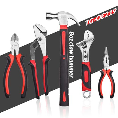 Elevon 219-Piece Tool Set, with Waterproof Storage Bag, Home Repairing Tool with Screwdriver Set, DIY Basic, Suitable for Bedrooms, Bathrooms, Garages and Offices - style: 219-Piece