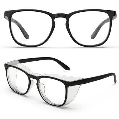 Stylish Safety Glasses, Clear Anti-Fog Anti-Scratch Protective Glasses For Men And Women - color: Black