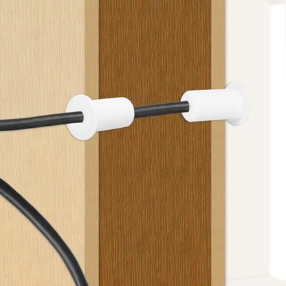 uxcell 4Pcs Wall Grommets for Cables 3/4 Inch Silicone Cable Wall Bushing Feed Through Cable Routing Kit Accessories Wall Cable Pass Through for Ethernet with 7mm Hole, White - color: White