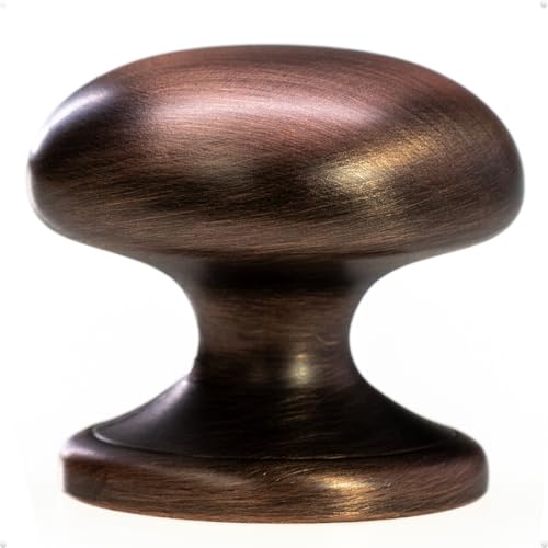 trust4care 4-Pack Large 1-1/2" Brushed Antique Bronze Bi-fold Closet Door Knobs with Wide Base,Weathered Bronze Dresser Kitchen Cabinet Doorknobs, Furniture Drawer Pulls Handles - color: Brushed Bronze, size: Set of 4