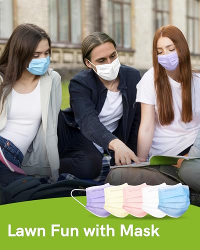 FriCARE Disposable Face Masks, 3-Ply ASTM Level 3 Medical Grade, FSA/HSA Eligible, Breathable & Comfortable for Allergy/Sun Protection, 50 Pack Midnight Fantasy - color: Midnight Fantasy