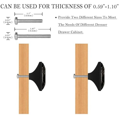 4 Pack Rectangular Black Drawer Pulls with Screws for Cabinet Bookcase Cupboard Drawer, Baseball - color: color31091