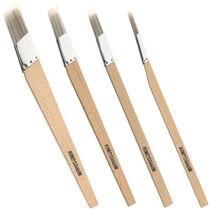 Trim Paint Brushes Set of 4-0.25", 0.5", 0.7", 1" Slant Lining Fitch Paint Brushes for Detail, Small Cutting in Brushes for Trim, Edges and Crafts - size: 4 PCS, 0.25",0.5",0.7",1"
