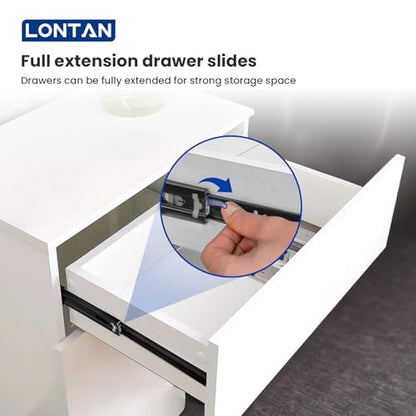 LONTAN Full Extension Ball Bearing Drawer Slides 8 10 12 14 16 18 20 22 24 Inch Heavy Duty Side Mount File Cabinet Rails Dresser Runner Kitchen Cabinet Drawer Glides,22 Inch,1 Pair,Black - color: Black, size: 22 Inch - Drawer Slide