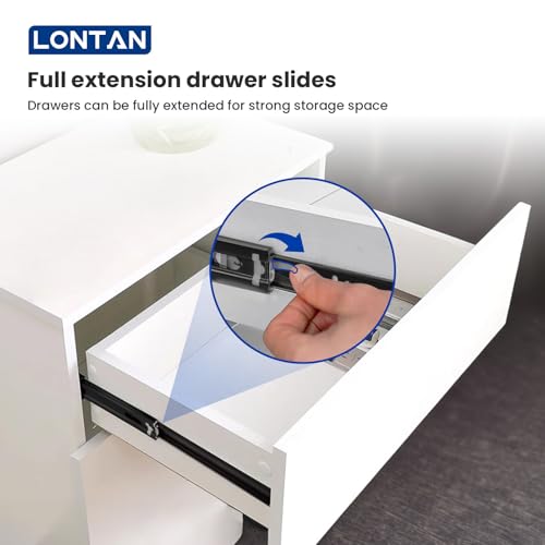 LONTAN Full Extension Ball Bearing Drawer Slides 8 10 12 14 16 18 20 22 24 Inch Heavy Duty Side Mount File Cabinet Rails Dresser Runner Kitchen Cabinet Drawer Glides,18 Inch,1 Pair,Black - color: Black, size: 18 Inch - Drawer Slide
