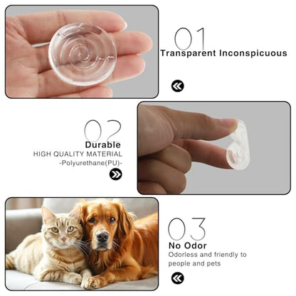 16PCS Clear Furniture Non Slip Grippers, Self Adhesive Non Skid Chair Leg Couch Feet Pads