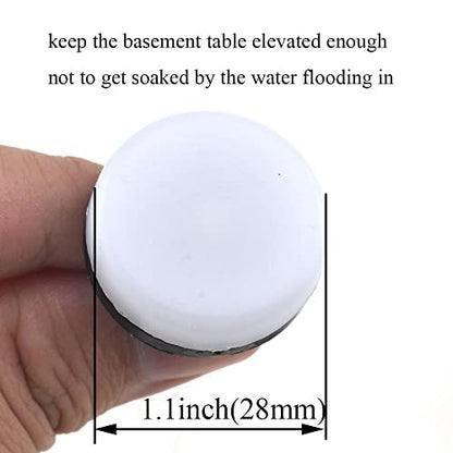 15pcs Nail on Furniture Glides 1.1 Inch (28mm) Diameter Double Thick Nylon White Chair Leg Floor Protectors Furniture Sliders Pads Table Foot Gliders for Hardwood Carpet and Tile Floors - size: 1.1 Inch (28mm)-White-15P