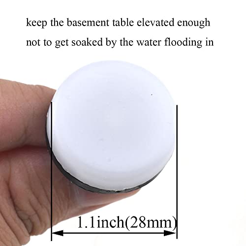 15pcs Nail on Furniture Glides 1.1 Inch (28mm) Diameter Double Thick Nylon White Chair Leg Floor Protectors Furniture Sliders Pads Table Foot Gliders for Hardwood Carpet and Tile Floors - size: 1.1 Inch (28mm)-White-15P