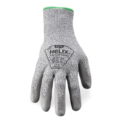 HexArmor General Purpose Knit Gloves | High Dexterity and Tactility | Cut, Abrasion and Puncture Resistant Washable Gloves - color: Helix 1074, Gray, A4 Cut Resistance, size: X-Large 1-pack