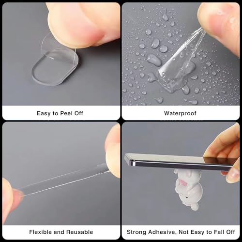 100 Pcs Sticky Tack Mounting Putty Museum Gel, Removable Non-Marking Adhesive Dots Clear Double Sided for Crafts Balloons Festival Home Office Party Decorations (0.31" X 0.51") - size: 100pcs-0.31" X 0.51"
