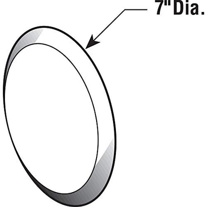 Prime-Line U 9265 Vinyl Circular Wall Protector with Self-Adhesive Backing, 7-In. Diameter, White (Single Pack) - size: 7 in