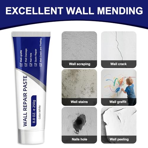 Drywall Repair Kit, Wall Mending Agent, Wall Patch Repair Kit with Scraper, Simple Filling of Wall Holes＆Efficient Crack Repair