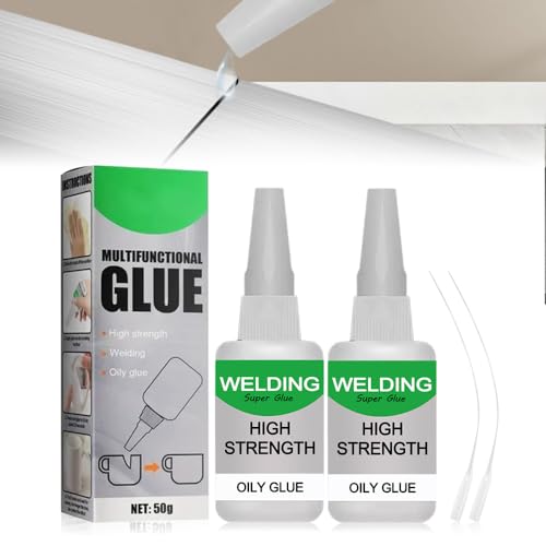 High-Strength Welding Oily Glue, Magic Glue Super Adhesive Strong & Fast Waterproof Super Glue for Metal, Wood, Ceramic, Leather, Glass, Metal, Plastic (100G) - color: 100G
