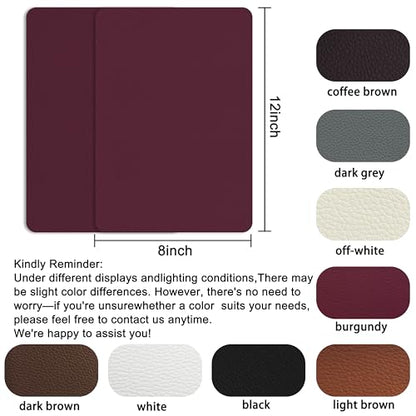 Self Adhesive Leather Repair Patch,8x12 inch Vinyl Repair Kit,Leather Repair Kit for Furniture,Car Seat,Couch,Office Chair,2 Pcs Burgundy - color: Burgundy, size: 8*12inch