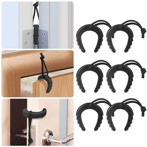 6 Pack First Responder Door Stops, Door Stoppers for Law Enforcement, Police, Emergency Medical Services, Door Stoppers Wedge, Black - color: Black