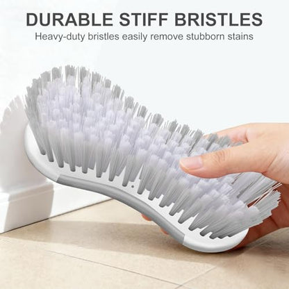 SetSail Multi-Purpose Scrub Brush of 2 Pack, Stiff Bristles Cleaning Brush with Non-Slip Grip Heavy Duty Scrub Brushes for Cleaning Bathroom Kitchen Tile Bathtub Sink, Grey - color: Gray