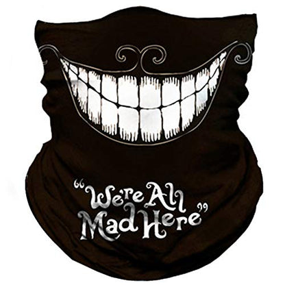 Seamless Neck Gaiter Shield Scarf Bandana Face Mask Seamless UV Protection for Motorcycle Cycling Riding Running Headbands - color: Weird Smile